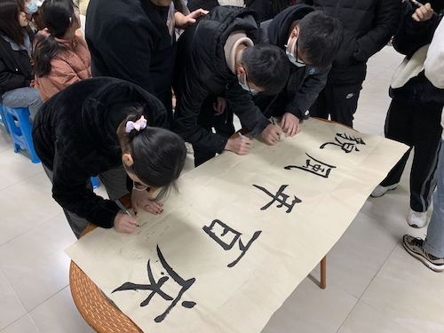 在书法作品上签名2